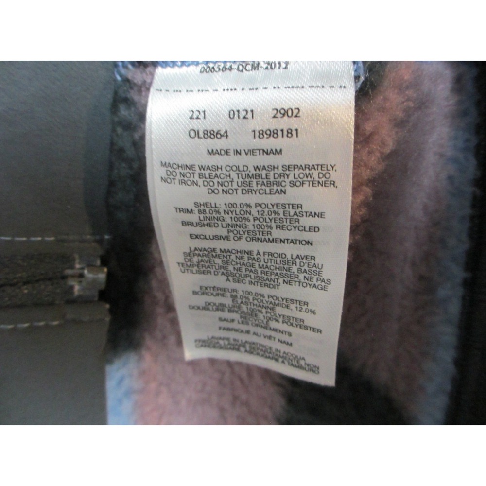 Mountain Hardwear Jacket Womens Medium Black Purple Hooded Southpass Fleece - Picture 3 of 11